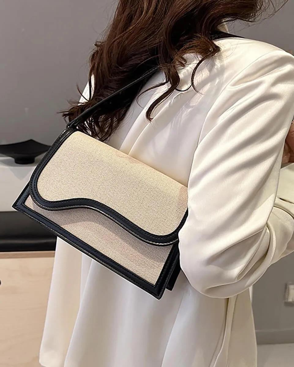 Elegant Designer Womens PU Leather Shoulder & Crossbody Handbag Includes a Satchel Bag and Small Clutch Purse