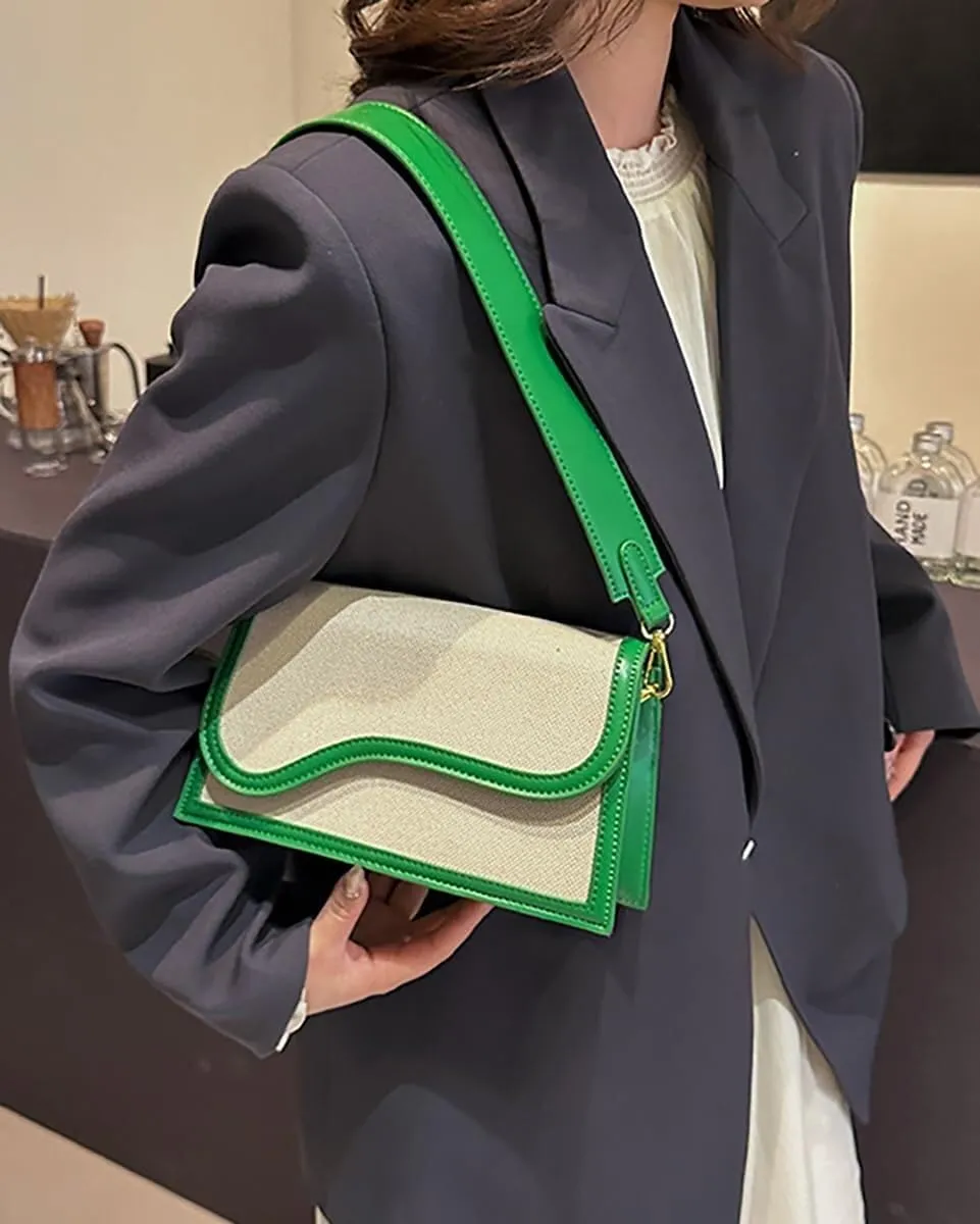 Elegant Designer Womens PU Leather Shoulder & Crossbody Handbag Includes a Satchel Bag and Small Clutch Purse