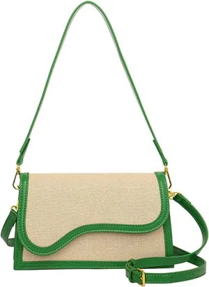 Elegant Designer Womens PU Leather Shoulder & Crossbody Handbag Includes a Satchel Bag and Small Clutch Purse