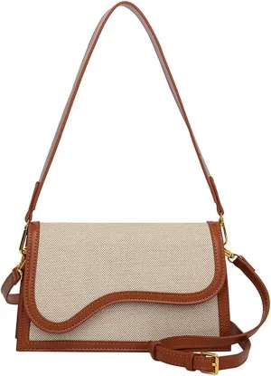 Elegant Designer Womens PU Leather Shoulder & Crossbody Handbag Includes a Satchel Bag and Small Clutch Purse