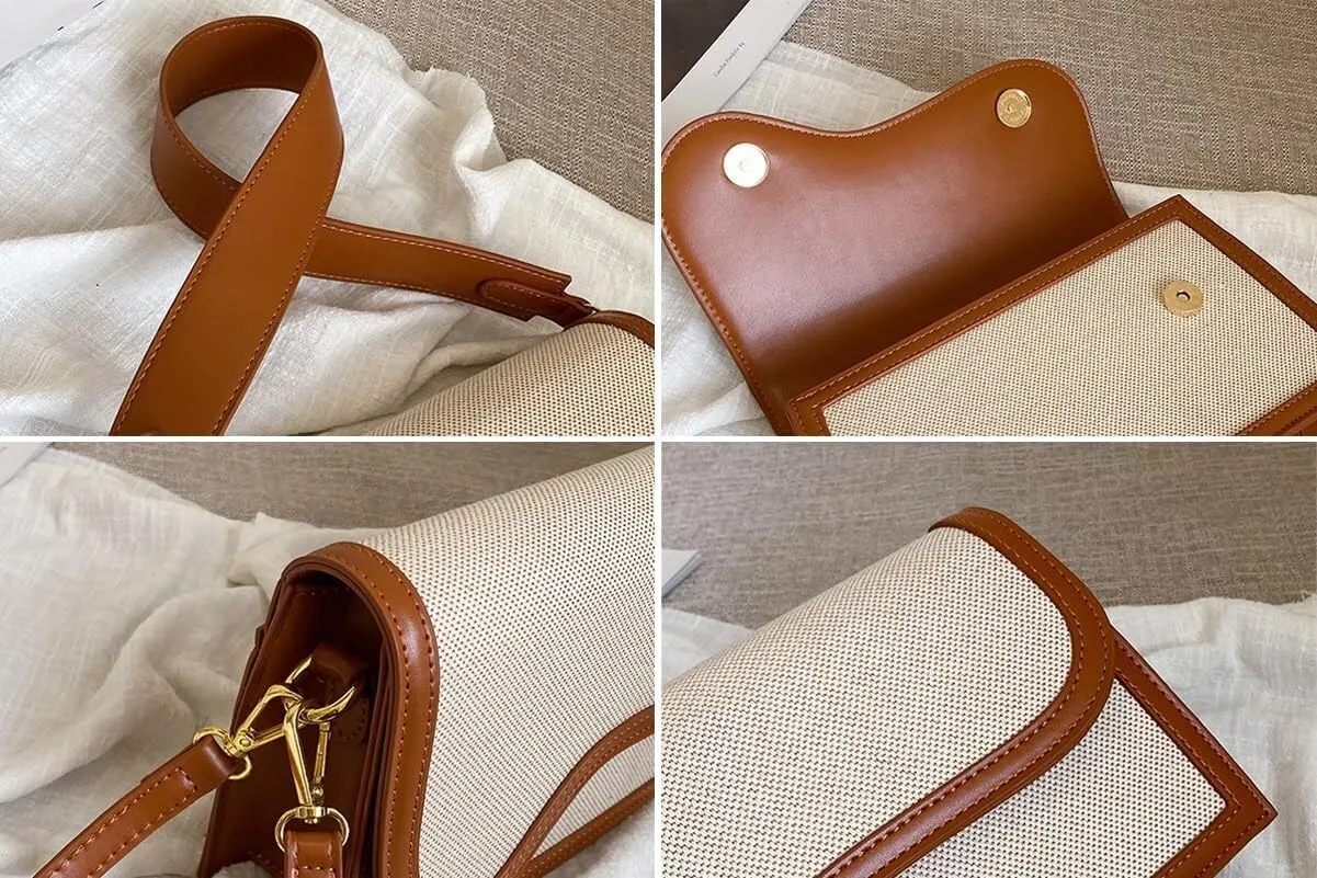 Elegant Designer Womens PU Leather Shoulder & Crossbody Handbag Includes a Satchel Bag and Small Clutch Purse