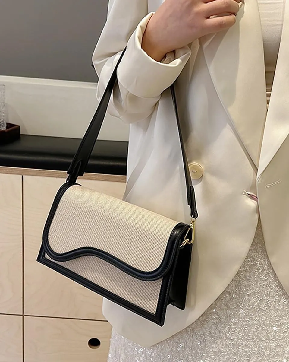 Elegant Designer Womens PU Leather Shoulder & Crossbody Handbag Includes a Satchel Bag and Small Clutch Purse
