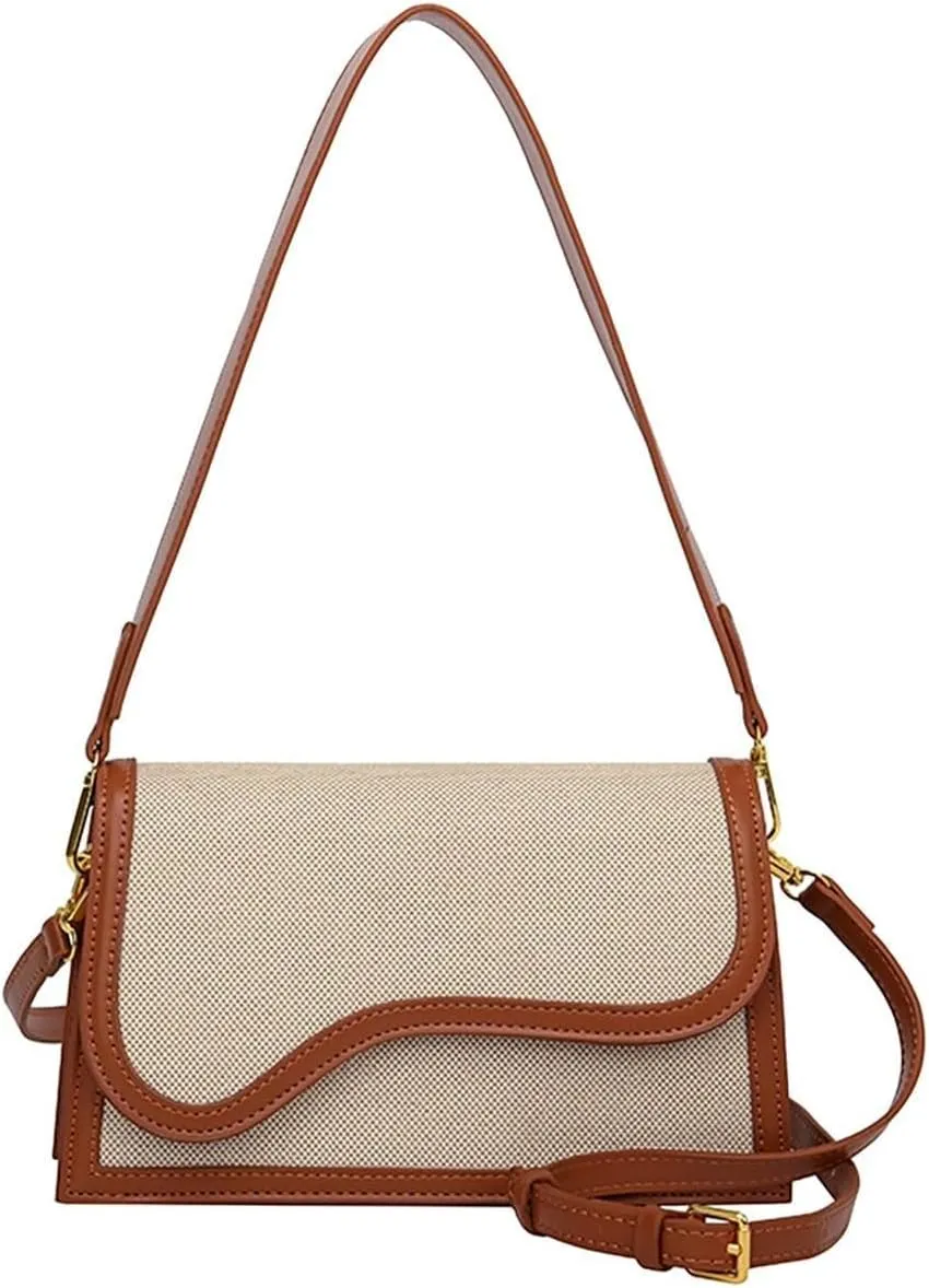 Elegant Designer Womens PU Leather Shoulder & Crossbody Handbag Includes a Satchel Bag and Small Clutch Purse