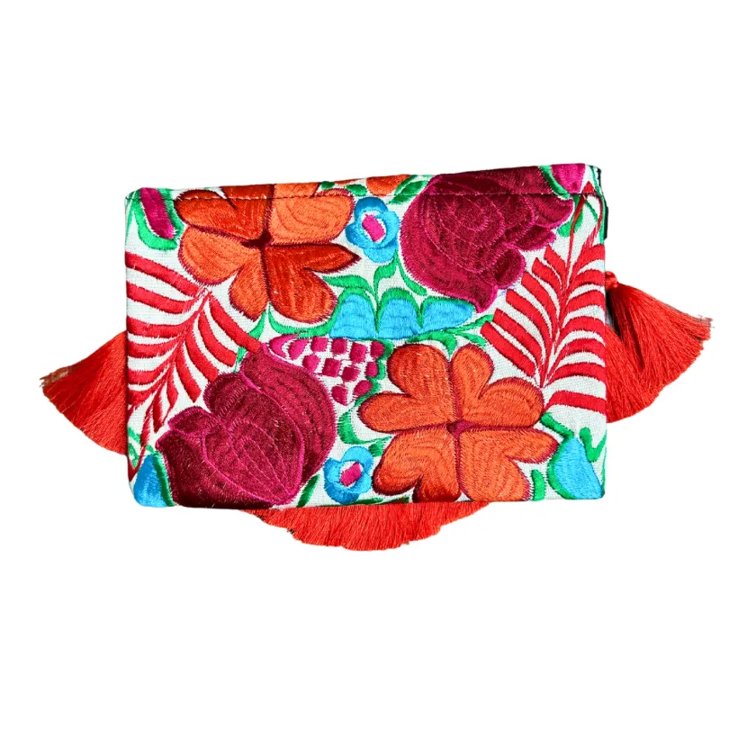 Embroidered Clutch - Luxe Tassels - Fiesta Mexicana