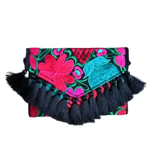 Embroidered Clutch - Luxe Tassels - Tornafiesta