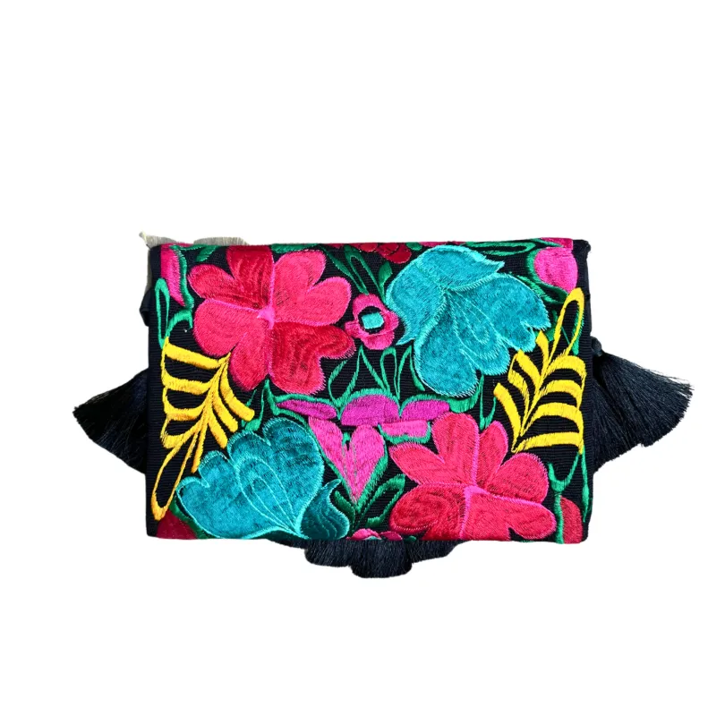 Embroidered Clutch - Luxe Tassels - Tornafiesta