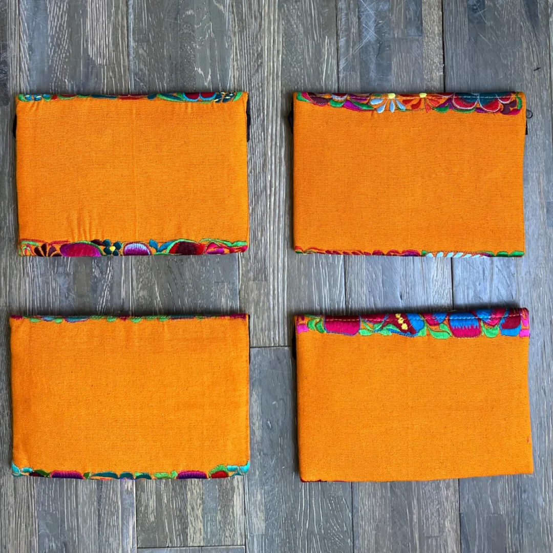 Embroidered Clutch - Multicolor Luxe Thread - MARIGOLD