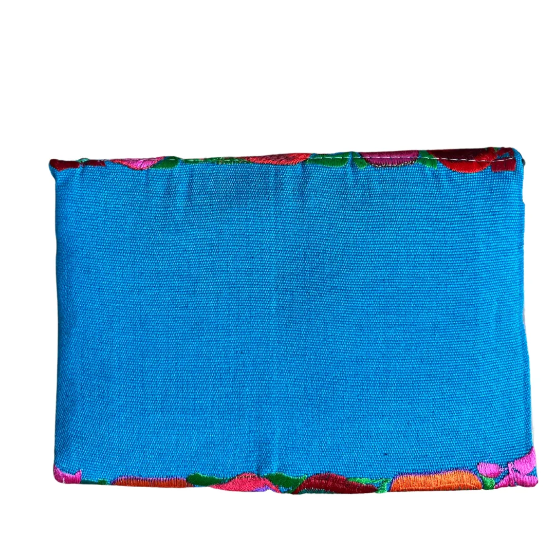 Embroidered Clutch - Multicolor Luxe Thread - SAPPHIRE