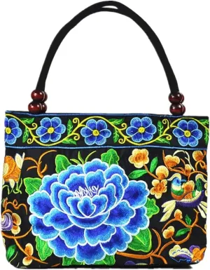 Embroidered Women Floral Handbags Embroidery Purse Vintage Hobo Tote Bag Ethnic Shoulder Bag