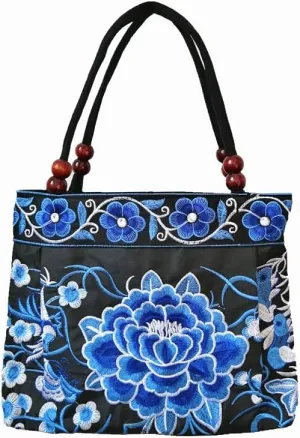 Embroidered Women Floral Handbags Embroidery Purse Vintage Hobo Tote Bag Ethnic Shoulder Bag