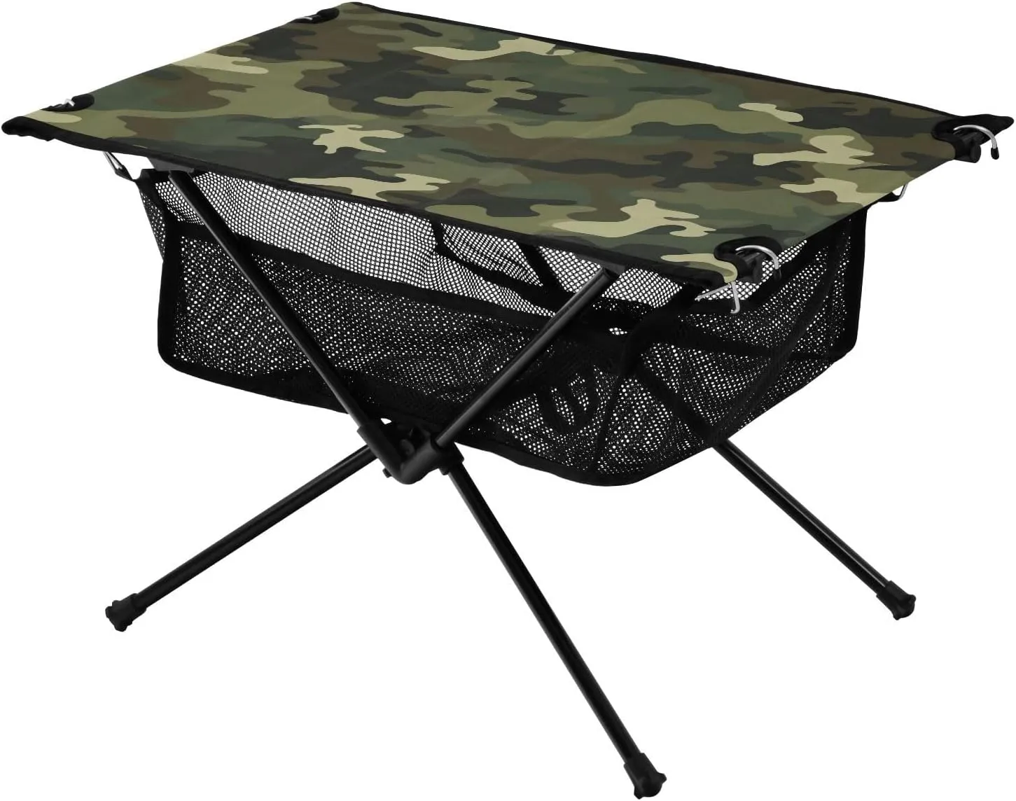 Emelivor Camouflage Deep Green Folding Camping Table Portable Beach Table with Carry Bag Small Collapsible Table for Outdoor Camping Hiking Picnic Travel