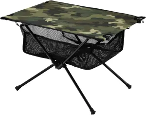 Emelivor Camouflage Deep Green Folding Camping Table Portable Beach Table with Carry Bag Small Collapsible Table for Outdoor Camping Hiking Picnic Travel
