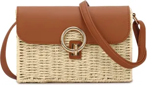 Emprier Straw Crossbody Bags for women Trendy Rattan Wicker Purses Summer Woven Purse Vacation Handbags