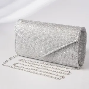 Envelope Glitter Crossbody Clutch