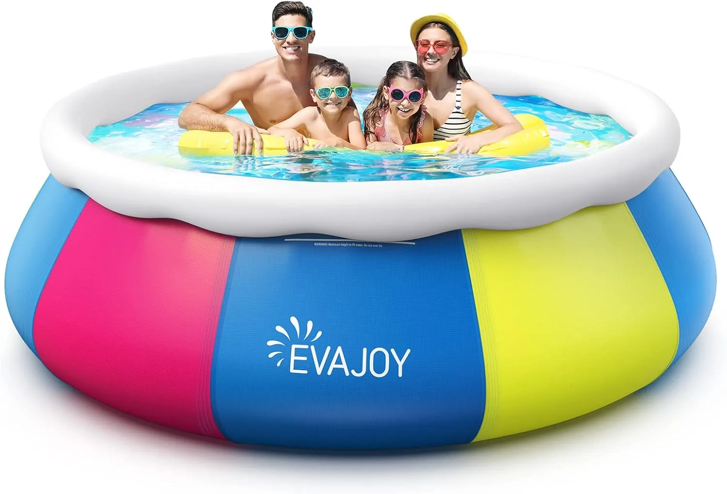 EVAJOY 10ft x 30in Above Ground Swimming Pool - Easy Set Inflatable Top Ring for Adults, Family, Backyard, Outdoor With Cover
