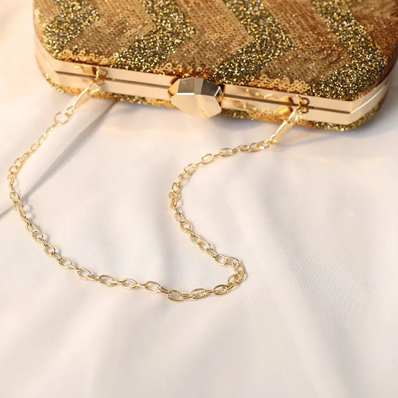 Evening Clutch Bag Sequin Mini Ladies Handbag Wedding Party Purse
