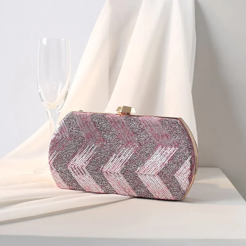 Evening Clutch Bag Sequin Mini Ladies Handbag Wedding Party Purse