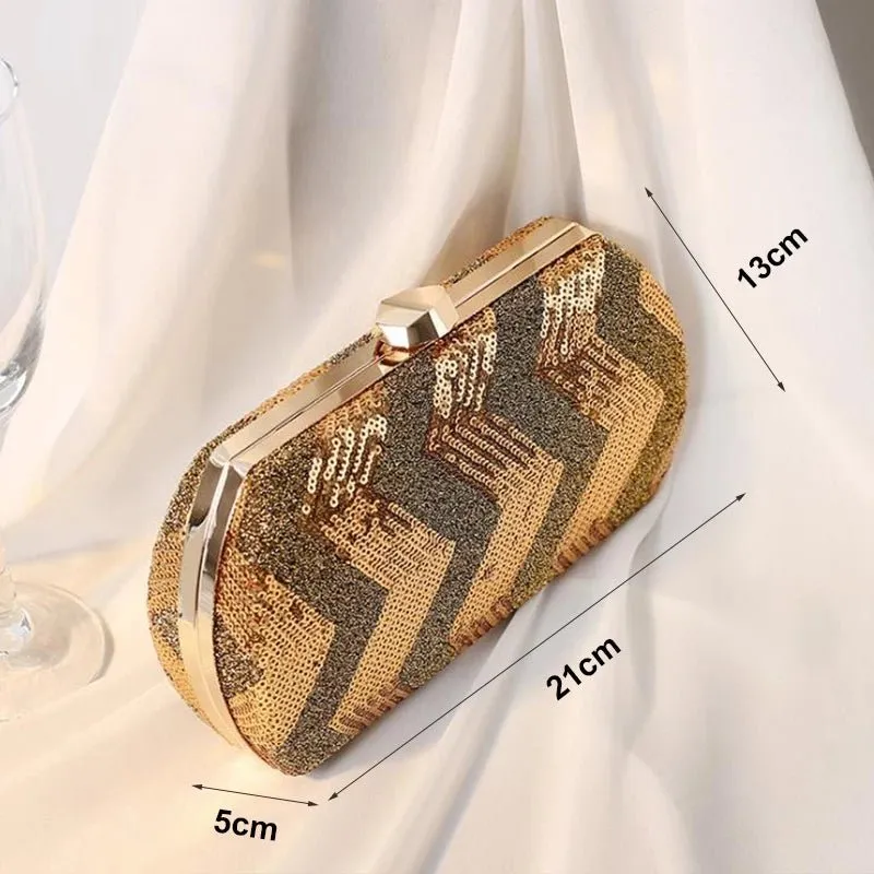 Evening Clutch Bag Sequin Mini Ladies Handbag Wedding Party Purse