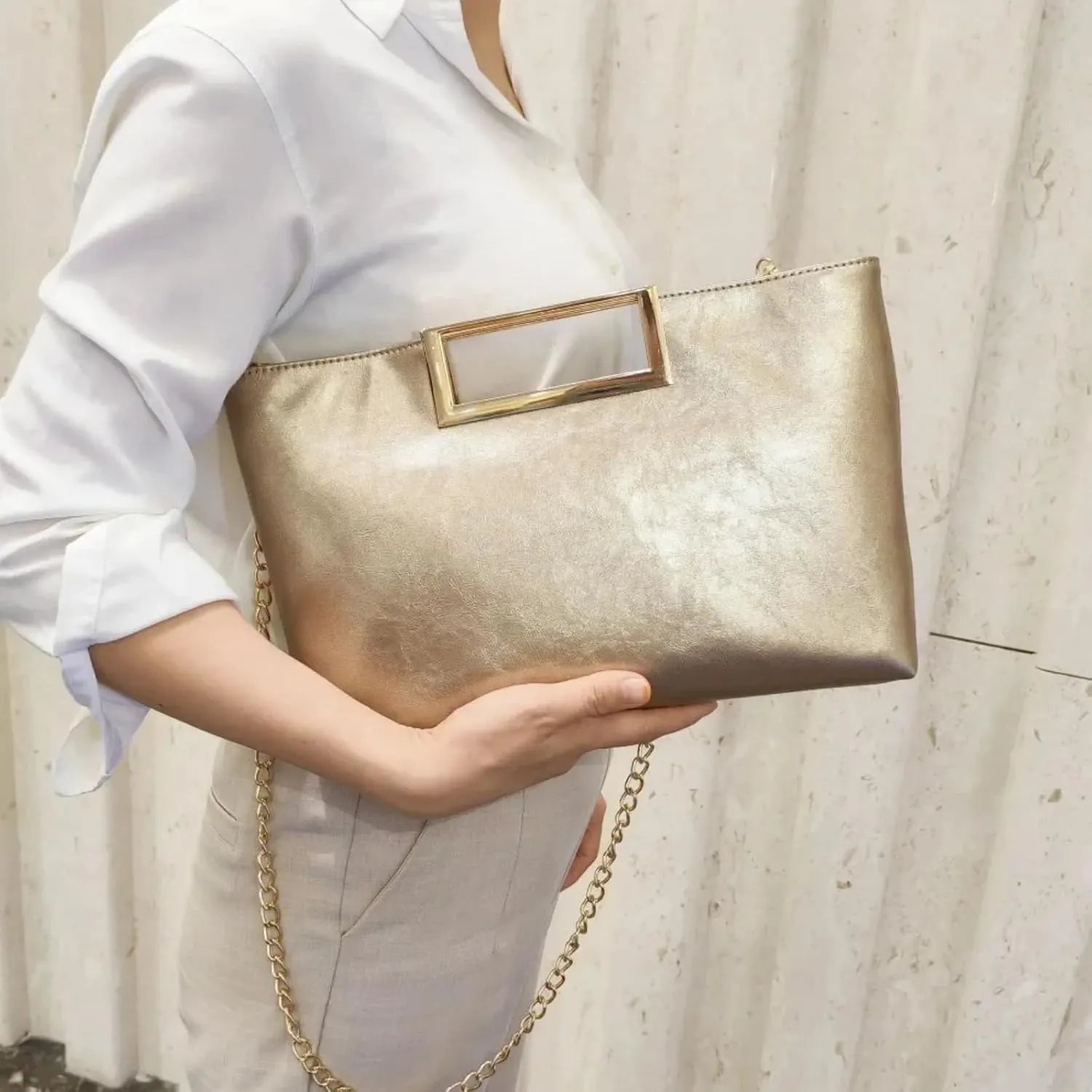 Evening Clutch Purses for Women, Fashion PU Leather Handbag Stylish Bag Elegant Party Shoulder Prom for Wedding