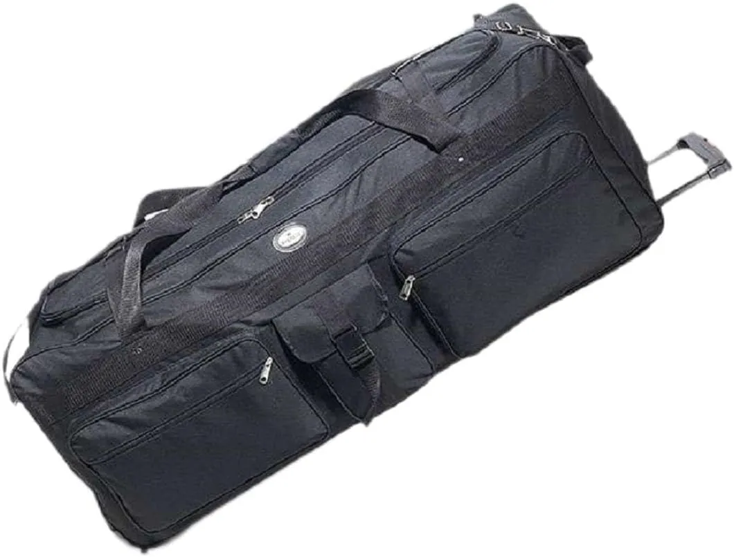 Everest Wheeled Duffel 42-Inch Travel Gear Luggage Sports Gym Bag(Black,42-Inch)