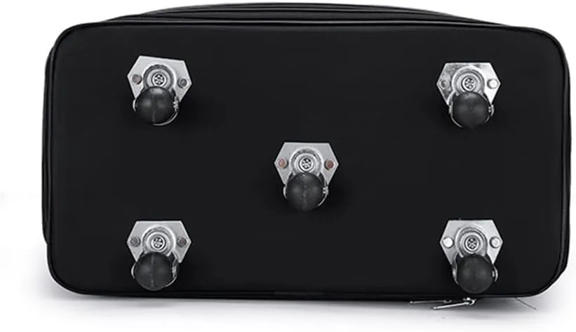 Expandable Extra Large Travel Oxford Duffel Bag with Wheels Waterproof Lightweight Traveling Foldable Suitcase (Black, M)