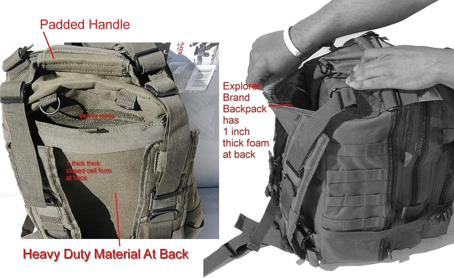 Explorer B3-PinkExplorer Tactical 72 Hours Combat Rucksack 17 Inch Backpack-Black with Pick Stripes, Black with Pink Strips, 17" X 9" X 11"