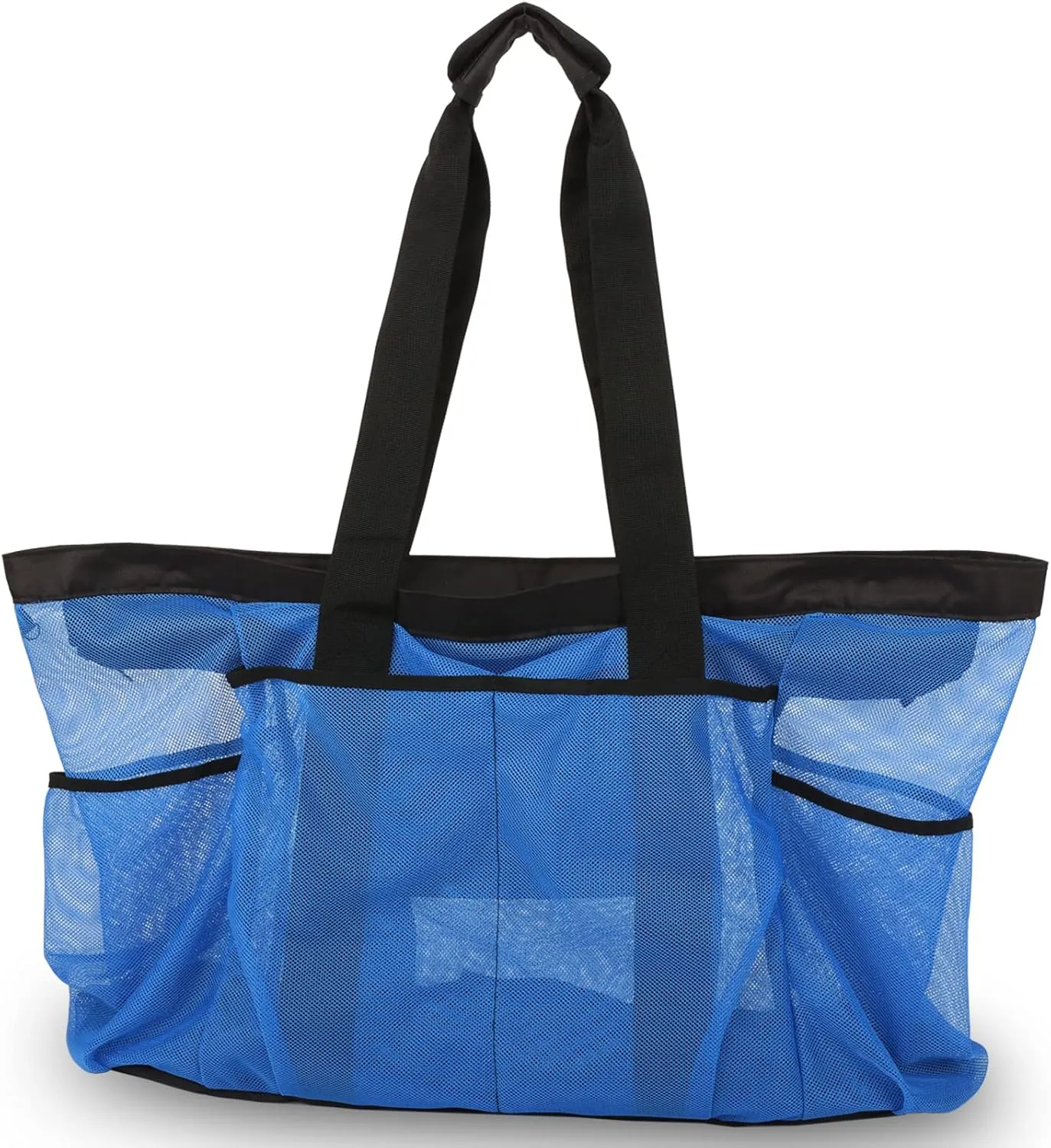 Extra Large Beach Bag Mesh Tote with Zipper and Pockets Ideal for Your Family Cruise/Beach Vacation Essentials