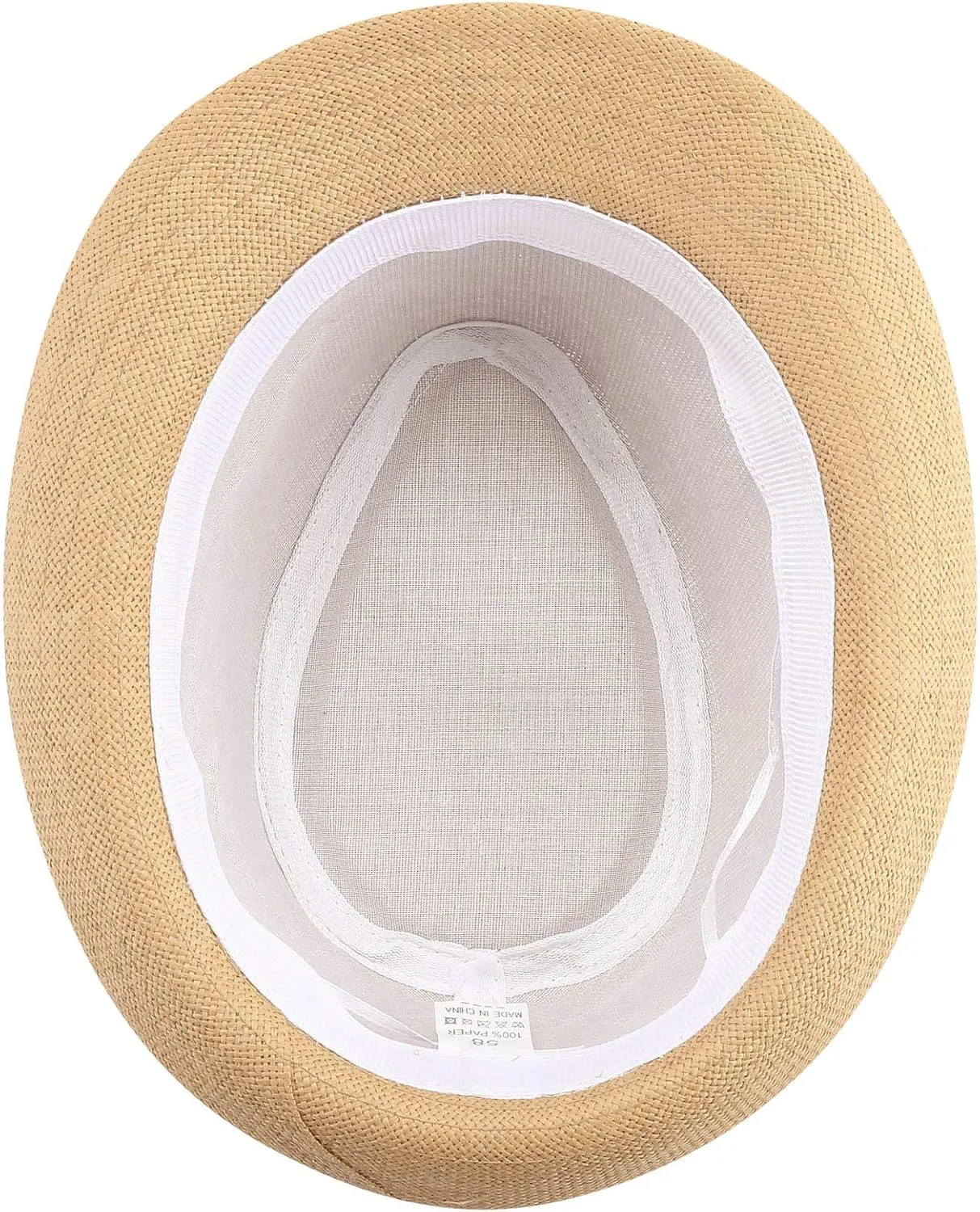 FALETO Straw Fedora Hat Classic Panama Trilby Hats Short Brim Sun Hat for Men Women