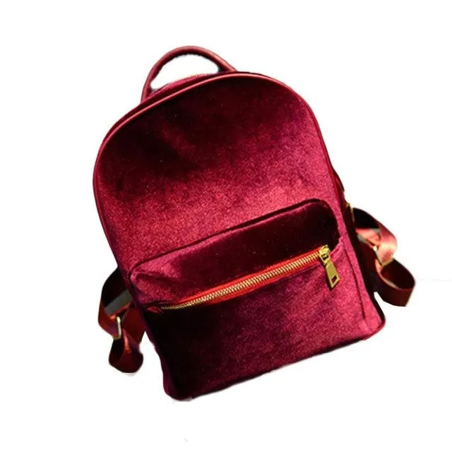 Fancy COLOR: Velvet YOUR Trendy PICK Easy-to-use Backpack