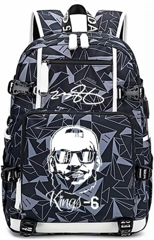 FANwenfeng Basketball Player 23 Luminous Backpack Travel Daypack Fans Bag (Style 6)