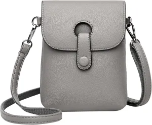 Fashion Mobile Phone Bags Female Single Shoulder Bags Ladies Crossbody Mini Phone Bag Messenger Purse (Grey, One Size)
