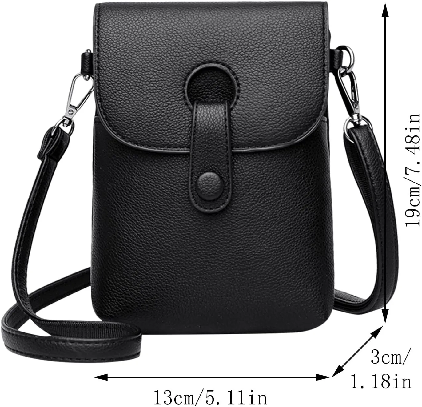 Fashion Mobile Phone Bags Female Single Shoulder Bags Ladies Crossbody Mini Phone Bag Messenger Purse (Grey, One Size)