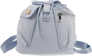 Fashionable Women's Sports Backpack Drawstring Mini Gym Bag Crossbody Flap Tennis Canvas Outdoor Travel