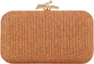 Fecialy Straw Clutch Purse for Women Summer Evening Handbag Straw Crossbody Shoulder Bag Woven Raffia Beach Purse