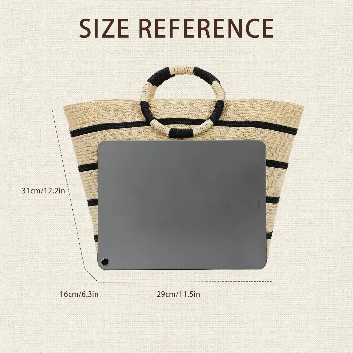 Fecialy Straw Handbags for women Straw Summer Beach bag Large Straw Tote Bags Rattan Woven Straw Bag