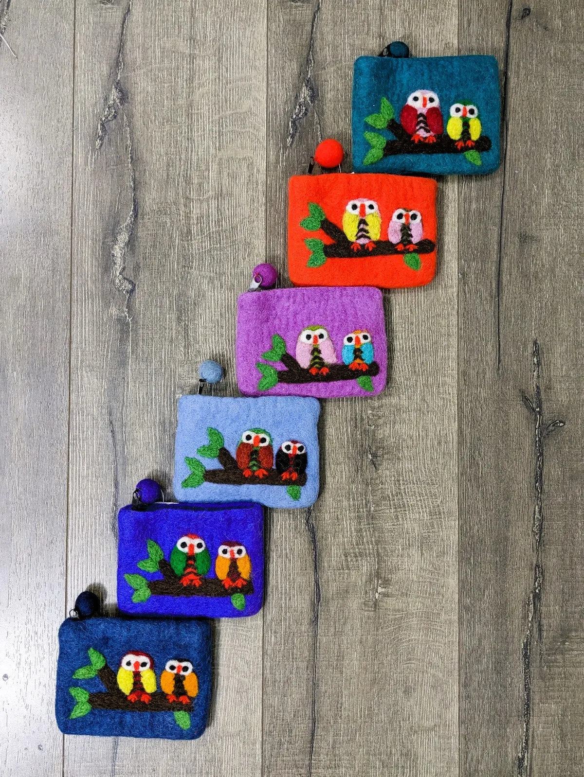 Felt Birds On Branch Purse
