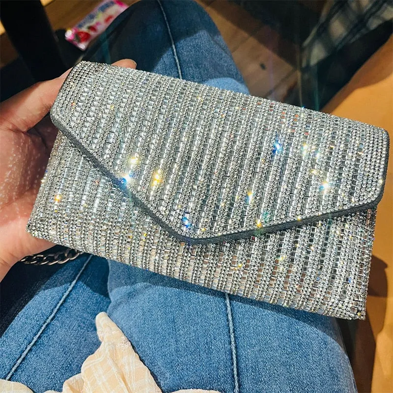 Female Bling Chain Crossbody Bag