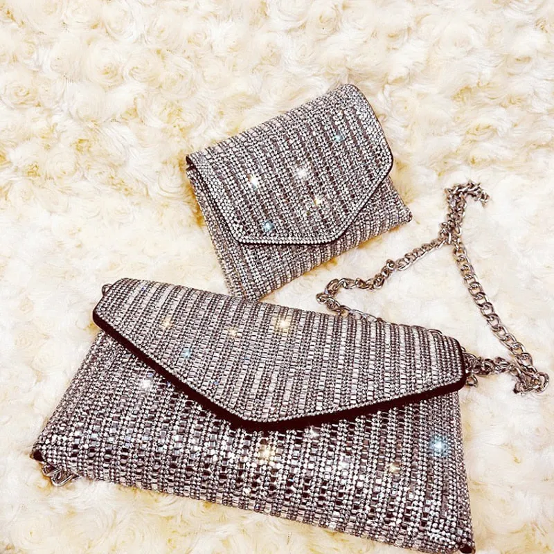 Female Bling Chain Crossbody Bag
