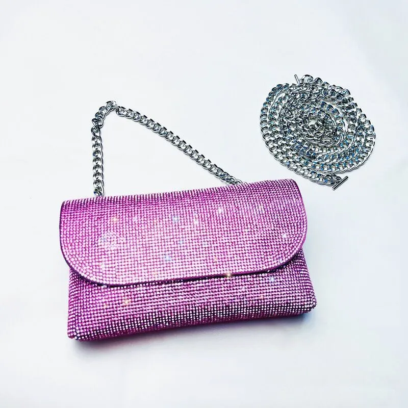Female Bling Chain Crossbody Bag