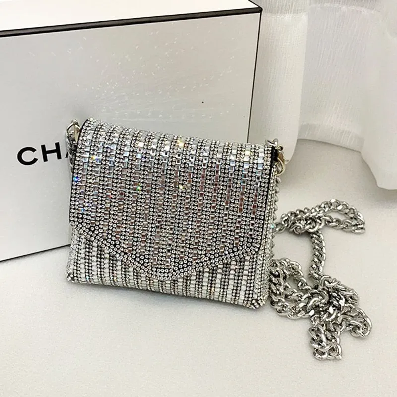 Female Bling Chain Crossbody Bag