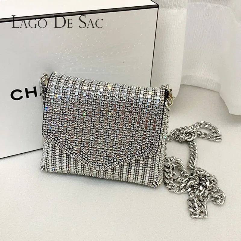 Female Bling Chain Crossbody Bag