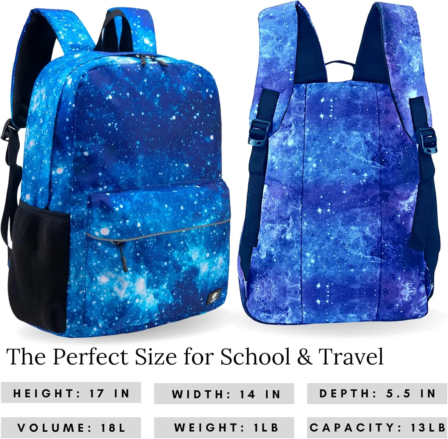 Fenrici Kids Backpacks for Girls, Boys, Kids' Bookbags with Padded Laptop Compartment, Durable, Large Capacity, 17 Inch