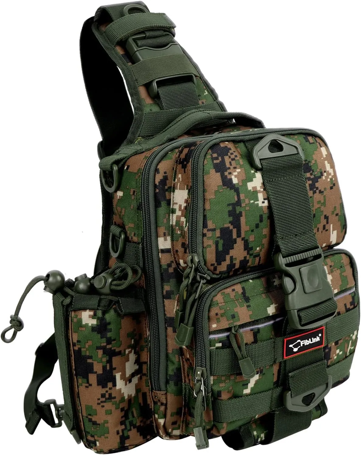 Fiblink Tackle Backpack - Water-Resistant Storage Pack With Rod & Gear Holder, Fishing Shoulder Bag