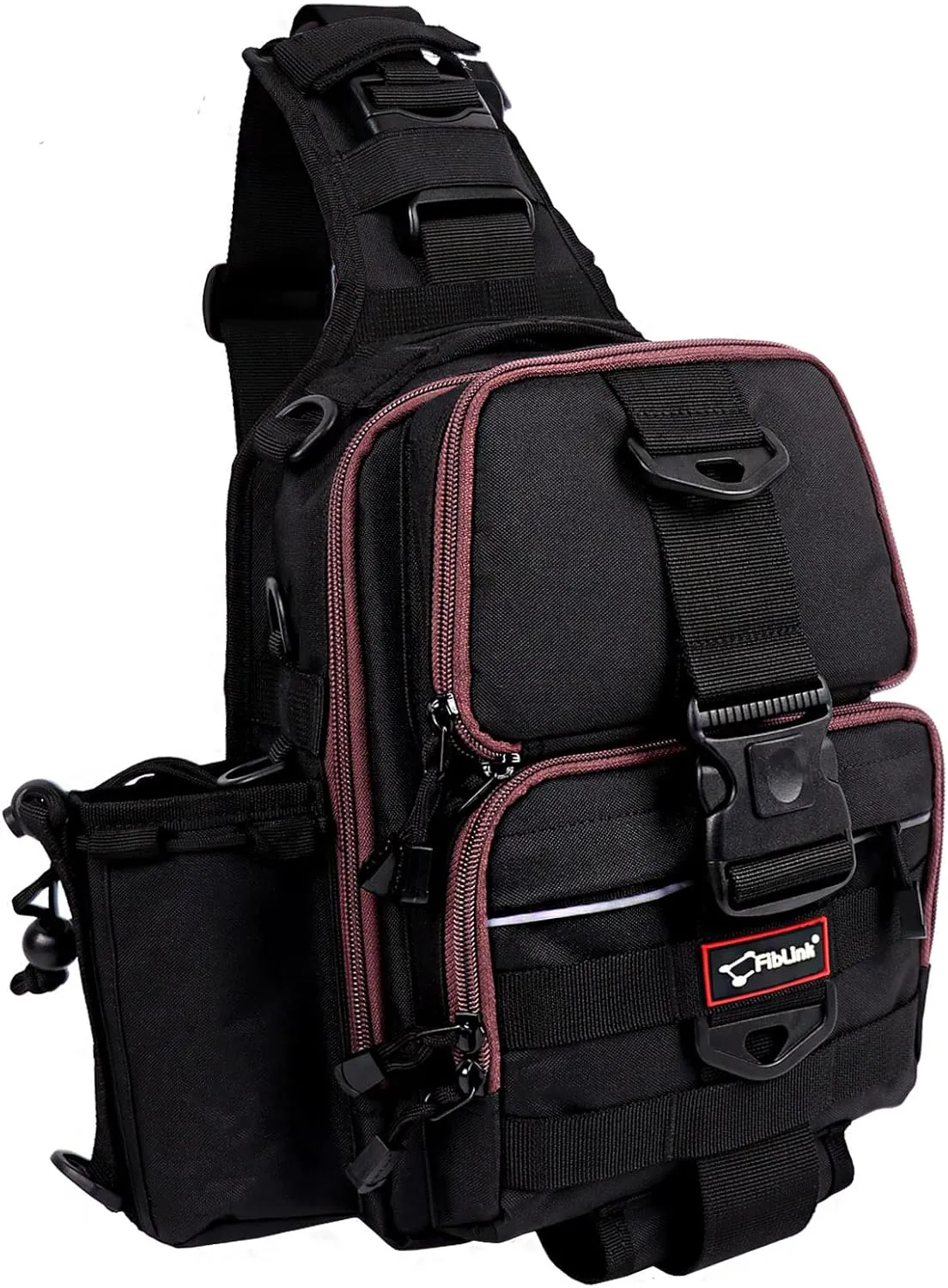 Fiblink Tackle Backpack - Water-Resistant Storage Pack With Rod & Gear Holder, Fishing Shoulder Bag