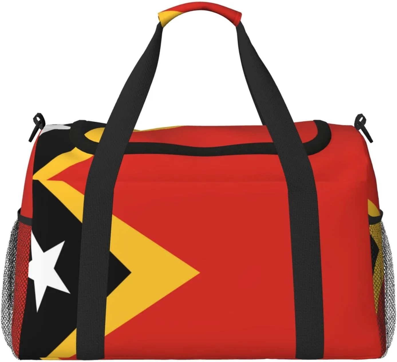 Flag Of East Timor Travel Duffel Bag Large Foldable Waterproof Overnight Bag For Beach Swim Bags Pool Sports Gym