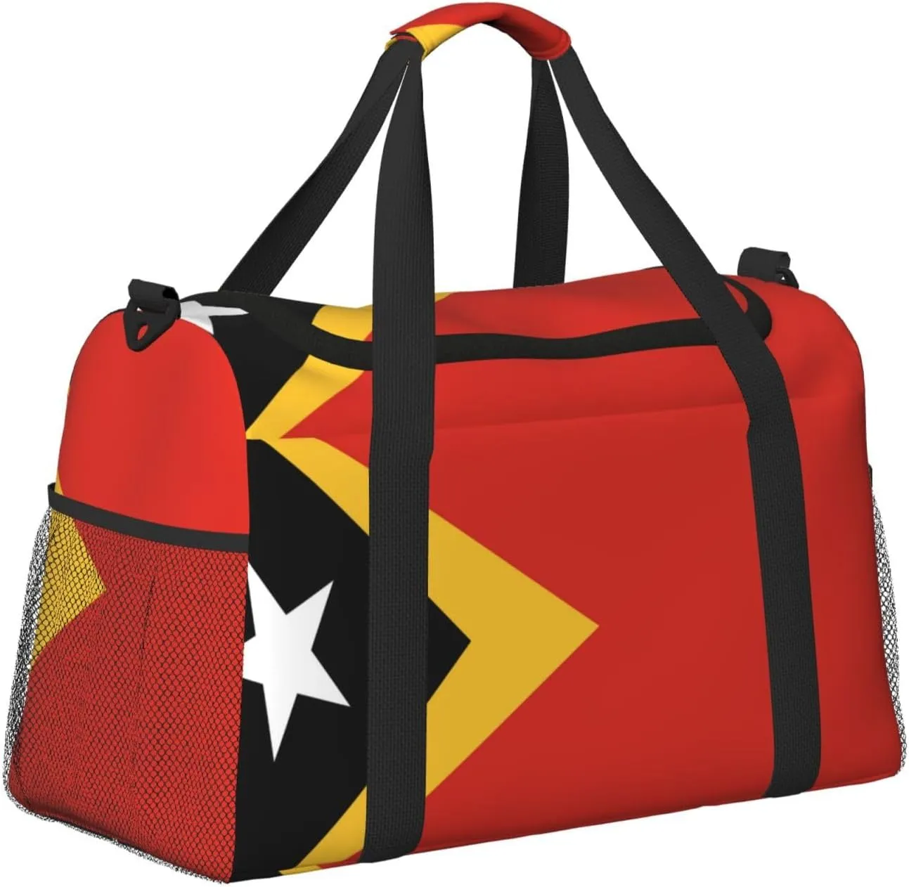 Flag Of East Timor Travel Duffel Bag Large Foldable Waterproof Overnight Bag For Beach Swim Bags Pool Sports Gym