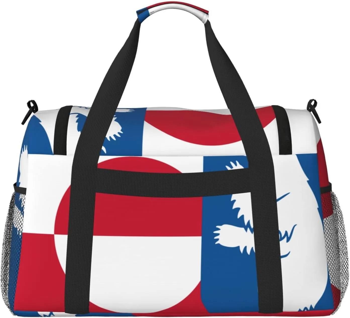 Flag Of Greenland Travel Duffel Bag Large Foldable Waterproof Overnight Bag For Beach Swim Bags Pool Sports Gym
