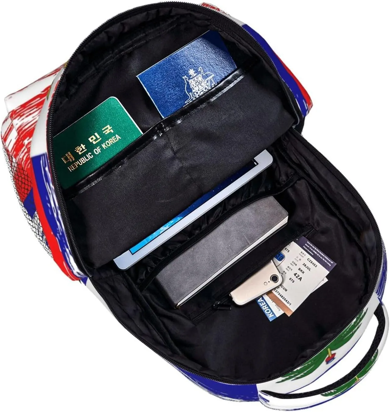 Flag of Haiti Backpack Casual Hiking Camping Travel Backpacks Lightweight Daypack Bag Women Men Bookbag