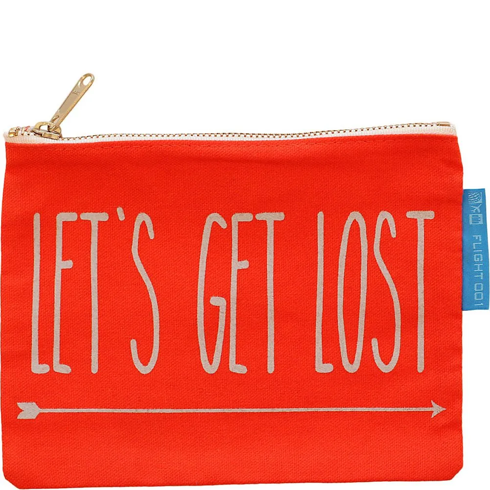 Flight 001 Let's Get Lost Canvas Pouch