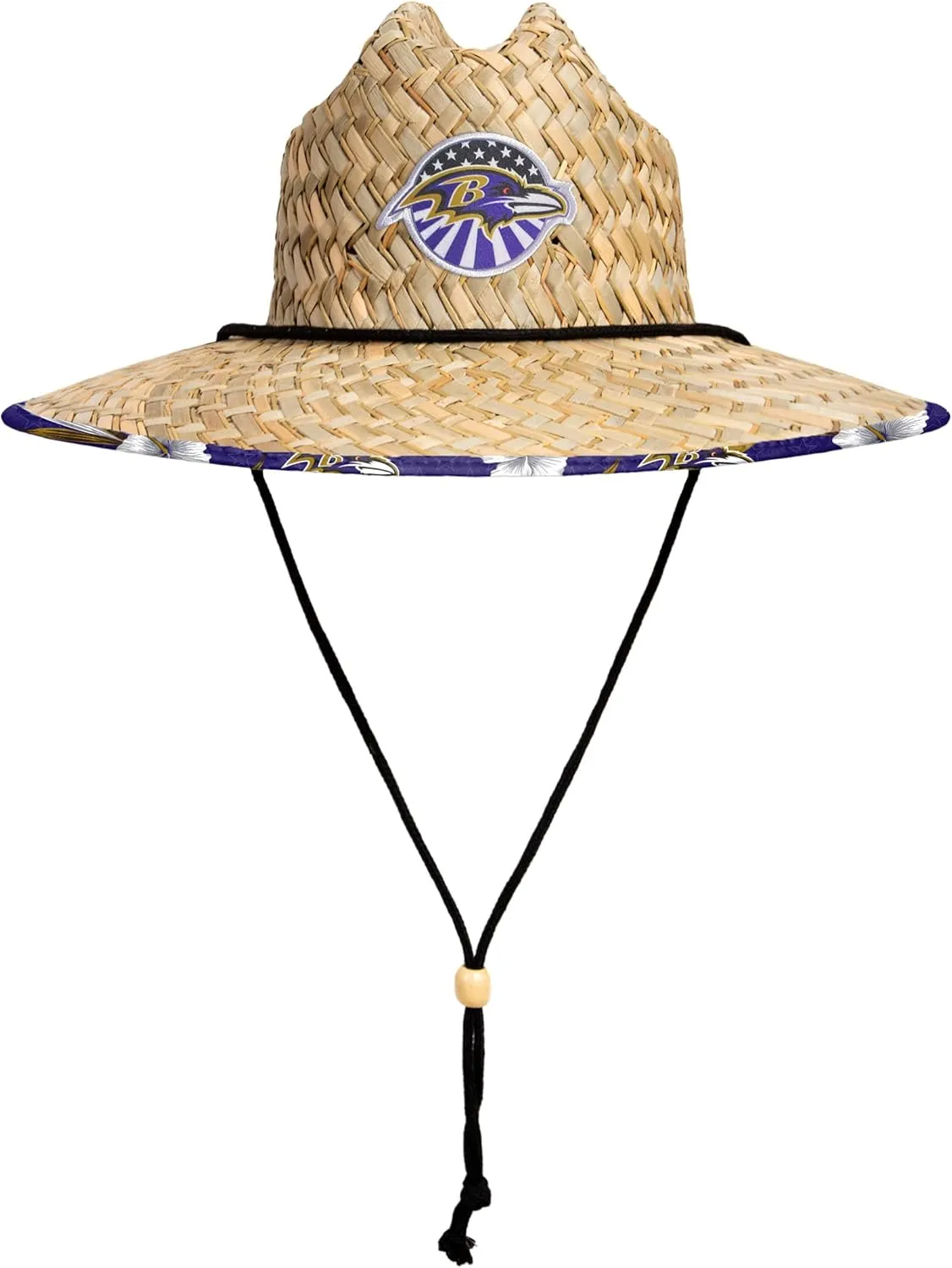 FOCO Men's NFL Team Logo Floral Lifeguard Beach Straw Sun Hat
